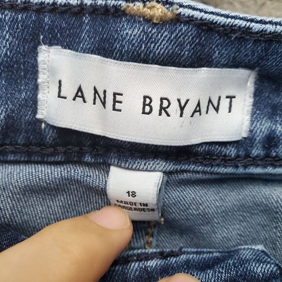 Lane Bryant Jeans Womens Size 18 Blue High-Rise Skinny Straight Fit Flex Magic - Picture 2 of 13